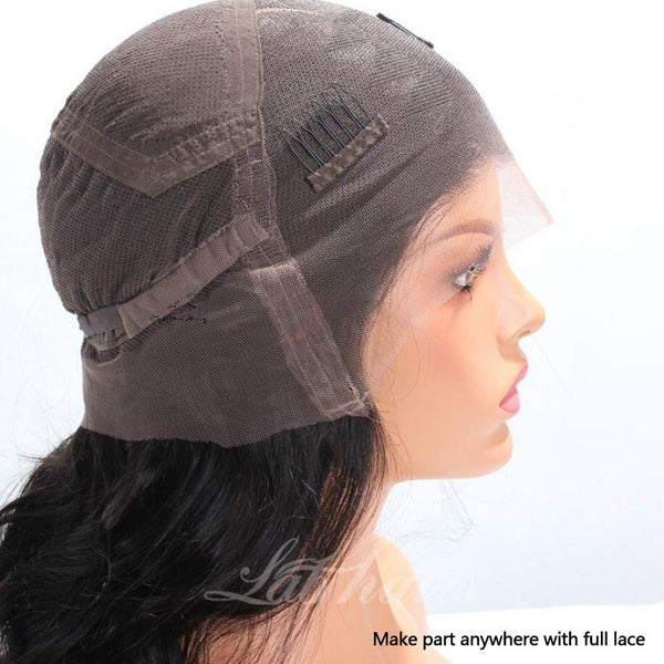 Dark Brown Color Full Lace Transparent Loose Wave Human Hair Apparel & Accessories > Clothing Accessories > Hair Accessories > Wigs > 5x5 Top Swiss HD Lace Closure Wig LABHAIRS® 