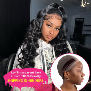 4*4 Transparent Lace Loose Wave Wig&Wig Cap Kit Apparel & Accessories > Clothing Accessories > Hair Accessories > Wig Accessories > Tools & Accessories LABHAIRS® 
