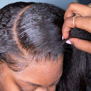 Free Part Clean Bleached Knots Human Hair Wig| Kinky Straight Apparel & Accessories > Clothing Accessories > Hair Accessories > Wigs > 360 Lace Wigs LABHAIRS®