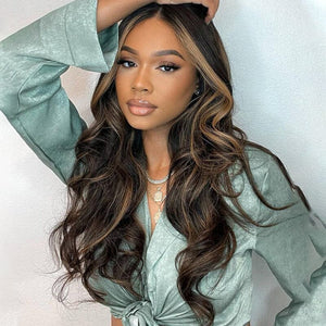 Highlight Honey Blonde 13*4 Full Frontal Raw Hair Top Swiss HD Lace Wig LABHAIRS®