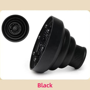 Collapsible Silicone Hair Dryer Diffuser Portable Fit Most Hair Dryers Apparel & Accessories > Clothing Accessories > Hair Accessories > Wig Accessories > Tools & Accessories LABHAIRS® Black