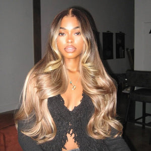 Ombre Ash Blonde Color Top Swiss HD Lace Raw Hair Lace Wig LABHAIRS®