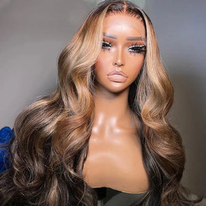 5x5 Top Glueless HD Swiss Lace Ombre Layered Straight Raw Hair Wig Apparel & Accessories > Clothing Accessories > Hair Accessories > Wigs > 5x5 Top Swiss HD Lace Closure Wig LABHAIRS®