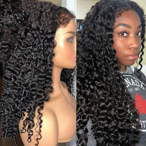 Labhairs New Curly Baby Hair|Water Wave |180% Density| 4x4 Transparent Lace Apparel & Accessories > Clothing Accessories > Hair Accessories > Wigs > Lace Front Bob Wig LABHAIRS?