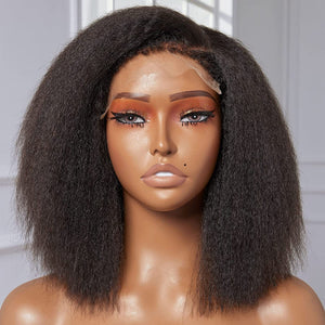 Top HD Lace New Curly Baby Hair Kinky Straight Bob Human Hair Wig Apparel & Accessories > Clothing Accessories > Hair Accessories > Wigs > Lace Front Bob Wig LABHAIRS®
