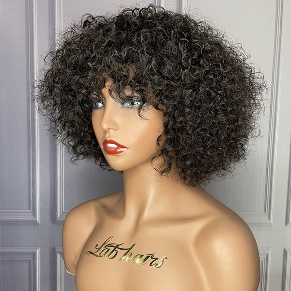 Super Volume Bang Wig With Afro Look Apparel & Accessories > Clothing Accessories > Hair Accessories > Wigs > Lace Front Bob Wig LABHAIRS? 