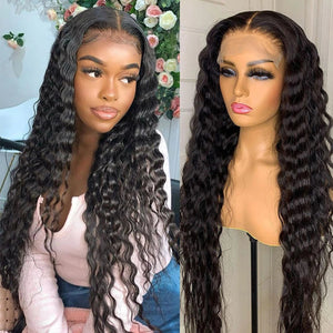 5x5 Top 100% Glueless Swiss HD Lace Wig With Clean Hairline | Deep Wave Apparel & Accessories > Clothing Accessories > Hair Accessories > Wigs > 5x5 Top Swiss HD Lace Closure Wig LABHAIRS®