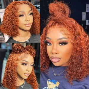 Ginger Orange | Transparent Lace| 4x4 Lace Front | 180% Density Apparel & Accessories > Clothing Accessories > Hair Accessories > Wigs > 13x6-lace-front-wig Lab LABHAIRS? 