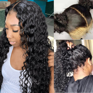 Full Lace Brazilian Deep Curly Human Hair Wigs with Clean Bleached Knots Apparel & Accessories > Clothing Accessories > Hair Accessories > Wigs > 13x6-lace-front-wig LABHAIRS® 