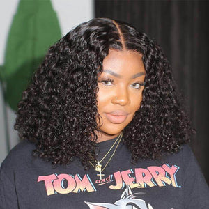 Labhairs Deep Curly Bob| 4x4 Transparent Closure Lace| Human Hair LABHAIRS®