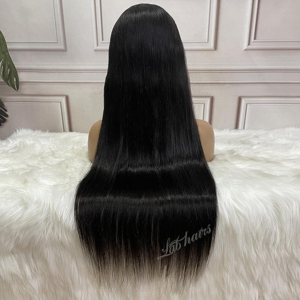 Undetectable Top Swiss Lace Clean Bleached Knots 13X6 Frontal Lace Wig | Silky Straight Lab Hairs 