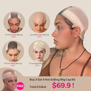 Labhairs Buy 4 Get 5 Wig Grip Cap For Keeping Wigs In Place Transparent Lace Kit LABHAIRS® Nude Kit 