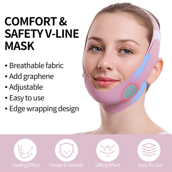 Labhairs Graphene V-Line Chin Strap for Face Slimming–Double Chin Reducer&Jawline Lifting Mask–Reusable V-Shaped Face Band Apparel & Accessories > Clothing Accessories > Hair Accessories > Wig Accessories > Tools & Accessories LABHAIRS® 