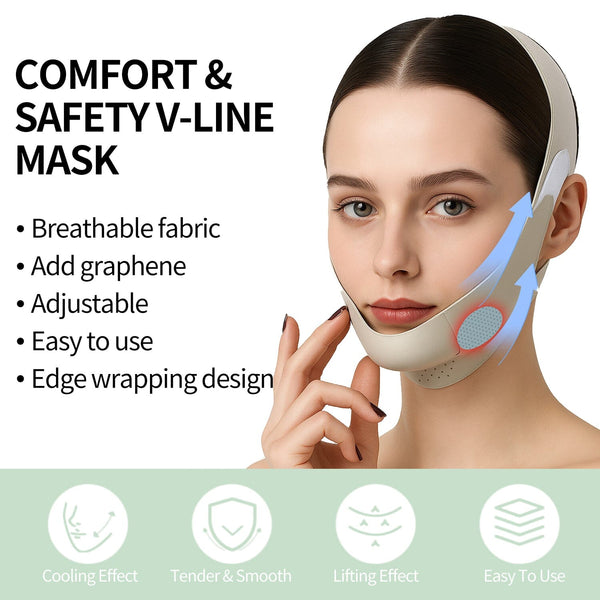 Labhairs Graphene V-Line Chin Strap for Face Slimming–Double Chin Reducer&Jawline Lifting Mask–Reusable V-Shaped Face Band Apparel & Accessories > Clothing Accessories > Hair Accessories > Wig Accessories > Tools & Accessories LABHAIRS® 