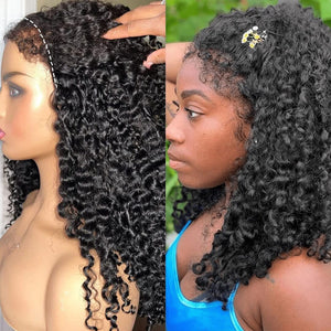 Labhairs New Curly Baby Hair|Water Wave |180% Density| 4x4 Transparent Lace Apparel & Accessories > Clothing Accessories > Hair Accessories > Wigs > Lace Front Bob Wig LABHAIRS® 