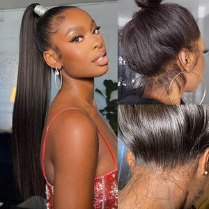 360 Top Swiss HD Lace Human Hair Free Part Silky Straight Wig Apparel & Accessories > Clothing Accessories > Hair Accessories > Wigs > 360 Lace Wigs LABHAIRS® 