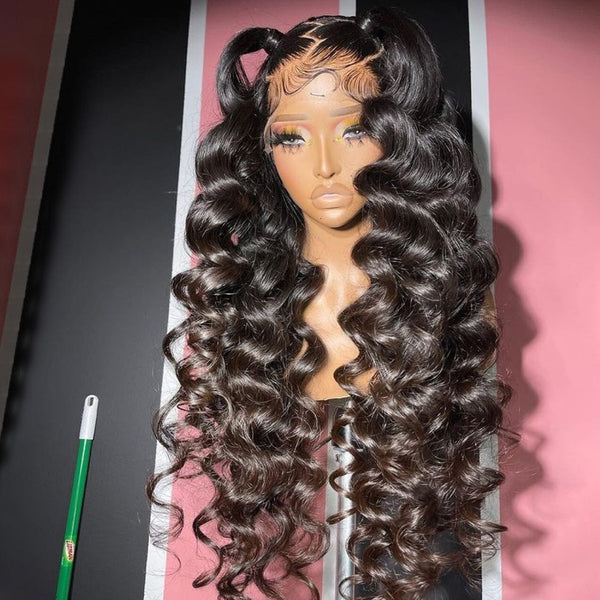 Loose Deep Wave 200% Density Top Swiss HD Lace Wig 100% Human Hair Apparel & Accessories > Clothing Accessories > Hair Accessories > Wigs > 5x5 Top Swiss HD Lace Closure Wig LABHAIRS® 