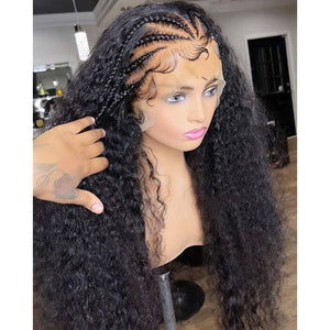 Labhairs New Braid Hair Full Lace Water Wave Human Hair Lace Wig Apparel & Accessories > Clothing Accessories > Hair Accessories > Wigs > 360 Lace Wigs LABHAIRS® 