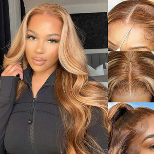 No Glue Needed Ombre 5x5 Top Glueless Closure HD Swiss Lace Wig Apparel & Accessories > Clothing Accessories > Hair Accessories > Wigs > 5x5 Top Swiss HD Lace Closure Wig LABHAIRS® 