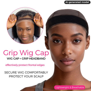 Labhairs Wig Grip Cap with Lace Edge–Non Slip Adjustable Glueless Breathable for Natural Hairline, One Size Fits All Apparel & Accessories > Clothing Accessories > Hair Accessories > Wig Accessories > Tools & Accessories LABHAIRS® 