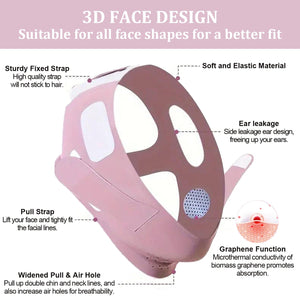 Labhairs Graphene V-Line Chin Strap for Face Slimming–Double Chin Reducer&Jawline Lifting Mask–Reusable V-Shaped Face Band Apparel & Accessories > Clothing Accessories > Hair Accessories > Wig Accessories > Tools & Accessories LABHAIRS® 