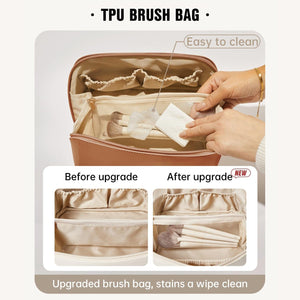 Waterproof Travel Makeup Bag - Large Capacity Lay-Flat Cosmetic Organizer with Adjustable Dividers, Carry Handle & Portable Design for Toiletries Storage Apparel & Accessories > Clothing Accessories > Hair Accessories > Wig Accessories > Tools & Accessories LABHAIRS® 