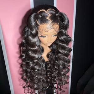Loose Deep Wave 200% Density Top Swiss HD Lace Wig 100% Human Hair Apparel & Accessories > Clothing Accessories > Hair Accessories > Wigs > 5x5 Top Swiss HD Lace Closure Wig LABHAIRS® 