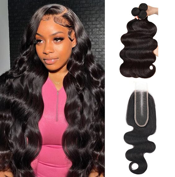 Shipping In 48Hrs 2*6 Top HD Lace Closure With 3 Bundles Body Wave Apparel & Accessories > Clothing Accessories > Hair Accessories > Wigs > Lace Front Bob Wig LABHAIRS® 