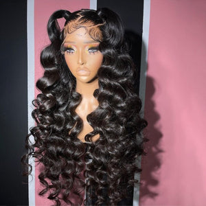 Loose Deep Wave 200% Density Top Swiss HD Lace Wig 100% Human Hair Apparel & Accessories > Clothing Accessories > Hair Accessories > Wigs > 5x5 Top Swiss HD Lace Closure Wig LABHAIRS® 