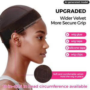Labhairs Wig Grip Cap with Lace Edge–Non Slip Adjustable Glueless Breathable for Natural Hairline, One Size Fits All Apparel & Accessories > Clothing Accessories > Hair Accessories > Wig Accessories > Tools & Accessories LABHAIRS® 