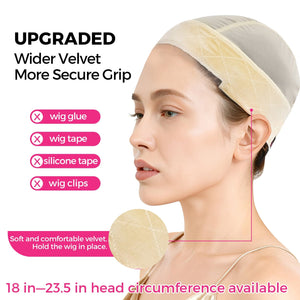 Labhairs Wig Grip Cap with Lace Edge – Non Slip Adjustable Wig Cap with Grip Band for Women, Glueless Breathable Under Wig Cap for Natural Hairline, One Size Fits All Apparel & Accessories > Clothing Accessories > Hair Accessories > Wig Accessories > Tools & Accessories LABHAIRS® 