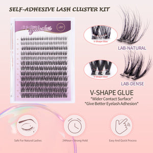 Lab Self-Adhesive No Glue Needed Kit DIY Lash Eyelashes LABHAIRS® 