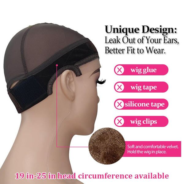 Labhairs Wig Grip Cap for Women - Non Slip, Adjustable Wig Caps Holds Glueless Wigs Securely in Place, Reusable Cap with Headband for Lace Front Wigs, One Size Fits All Apparel & Accessories > Clothing Accessories > Hair Accessories > Wig Accessories > Tools & Accessories LABHAIRS® 