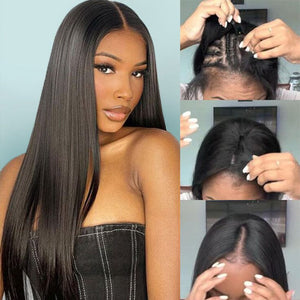 Silky Straight V Part Beginner Friendly Human Hair Wig LABHAIRS® 