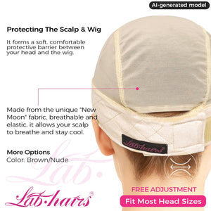 Labhairs Wig Grip Cap with Lace Edge–Non Slip Adjustable Glueless Breathable for Natural Hairline, One Size Fits All Apparel & Accessories > Clothing Accessories > Hair Accessories > Wig Accessories > Tools & Accessories LABHAIRS® 