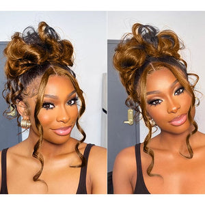 Ombre Color Full Lace Human Hair Wigs With Clean Bleached Knots| Body Wave Apparel & Accessories > Clothing Accessories > Hair Accessories > Wigs > 13x6-lace-front-wig LABHAIRS® 