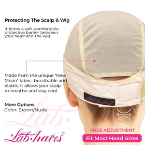 Labhairs Wig Grip Cap with Lace Edge – Non Slip Adjustable Wig Cap with Grip Band for Women, Glueless Breathable Under Wig Cap for Natural Hairline, One Size Fits All Apparel & Accessories > Clothing Accessories > Hair Accessories > Wig Accessories > Tools & Accessories LABHAIRS® 