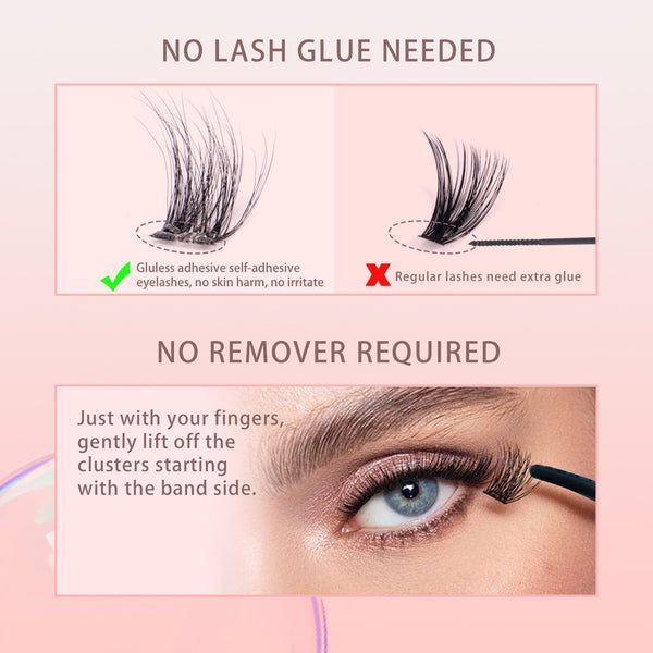 Lab Self-Adhesive No Glue Needed Kit DIY Lash Eyelashes LABHAIRS® 