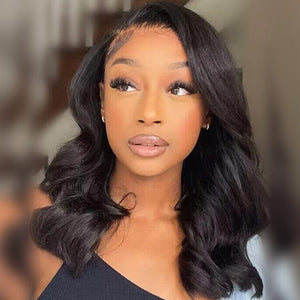 Wavy 13*4 Undetectable Top Swiss HD Lace Brazilian Bob Hair Wigs Apparel & Accessories > Clothing Accessories > Hair Accessories > Wigs > Lace Front Bob Wig LABHAIRS® 