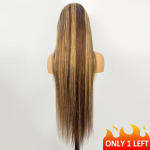 Only 1 Left|13*4 Transparent Lace Ombre Highlight Color Straight 32Inch Lace Wig Apparel & Accessories > Clothing Accessories > Hair Accessories > Wigs > Colorful Wig LABHAIRS® 
