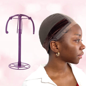 Wig Stand Portable Collapsible Holder&Keeping Wigs In Place Wig Cap Kit Apparel & Accessories > Clothing Accessories > Hair Accessories > Wig Accessories > Tools & Accessories LABHAIRS® 