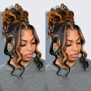 Ombre Color Full Lace Human Hair Wigs With Clean Bleached Knots| Body Wave Apparel & Accessories > Clothing Accessories > Hair Accessories > Wigs > 13x6-lace-front-wig LABHAIRS® 