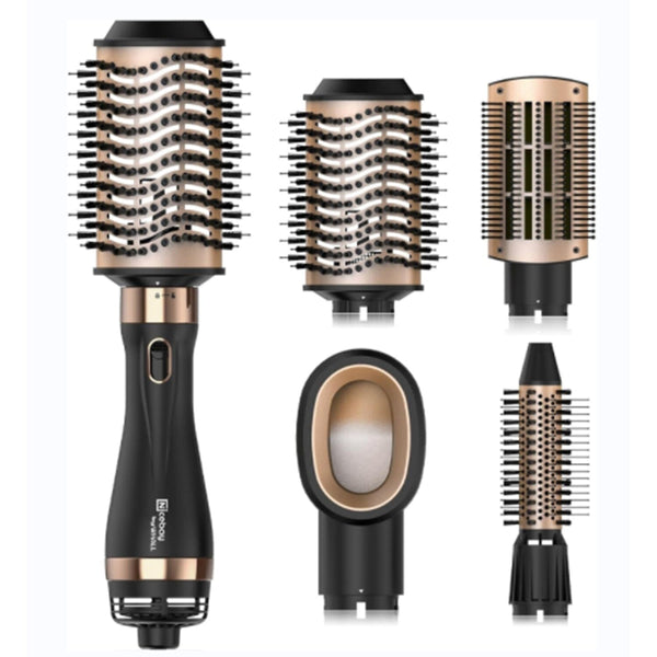 Whall 4 in 1 Hot Air Brush for Curling/Straightening/Drying, One-Step Blow Dryer Brush & Volumizer with Ceramic Coating, 3 Temperature Settings Apparel & Accessories > Clothing Accessories > Hair Accessories > Wig Accessories > Tools & Accessories LABHAIRS® Black&Gold 