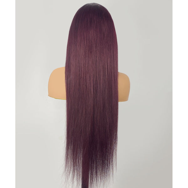 Only 1 Left|13*4 Transparent Lace Dark 99J Color Straight 26Inch Lace Wig Apparel & Accessories > Clothing Accessories > Hair Accessories > Wigs > Colorful Wig LABHAIRS® 