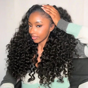 New Ready To Go Half Wig Loose Curly Beginner Friendly Human Hair Wig LABHAIRS® 