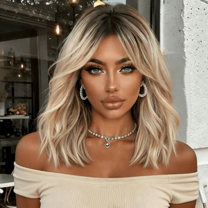 Labhairs Ombre Ash Color Human Hair Loose Curly Bob Apparel & Accessories > Clothing Accessories > Hair Accessories > Wigs > Colorful Wig LABHAIRS® 