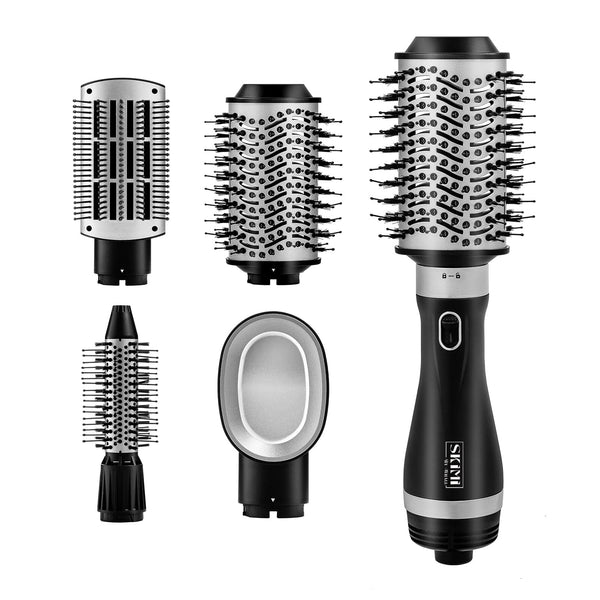 Whall 4 in 1 Hot Air Brush for Curling/Straightening/Drying, One-Step Blow Dryer Brush & Volumizer with Ceramic Coating, 3 Temperature Settings Apparel & Accessories > Clothing Accessories > Hair Accessories > Wig Accessories > Tools & Accessories LABHAIRS® Black&Silver 