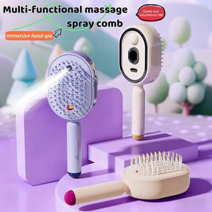 Electric 2-in-1 Mist Hair Brush for Effortless Detangling & Styling Apparel & Accessories > Clothing Accessories > Hair Accessories > Wig Accessories > Tools & Accessories LABHAIRS® Electric Blush Pink 