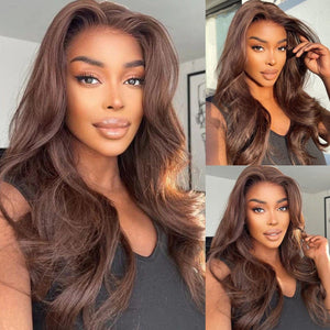 New Chocolate Color Top Swiss HD Lace Human Hair Wig Apparel & Accessories > Clothing Accessories > Hair Accessories > Wigs > 13x6-lace-front-wig LABHAIRS® 