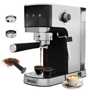 WHALL Espresso Machine 20 Bar, Stainless Steel Coffee Machine with Removable Water Tank New LABHAIRS® 